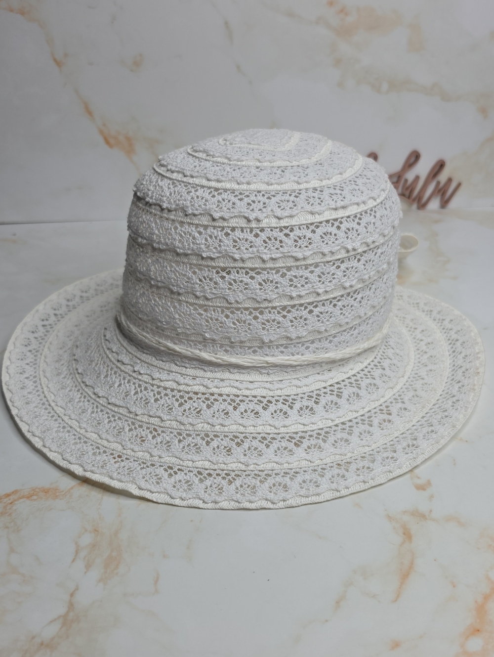 Lace Sun Hat With Bow